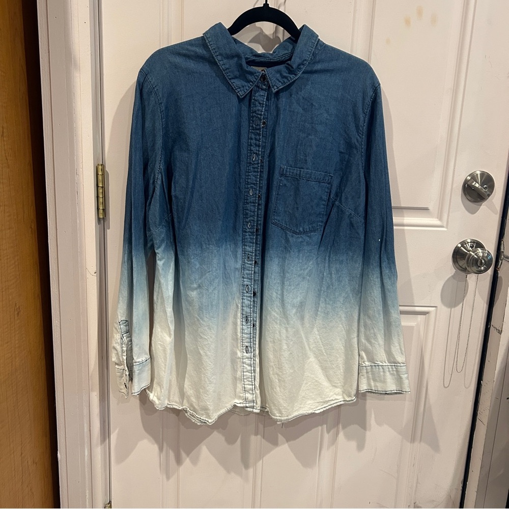 Faded Glory Blue Denim Shirt
